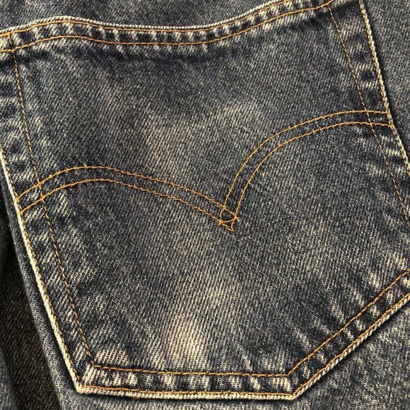 Vintage Levi’s 505 Regular Fit Straight Leg Denim Jeans 38 X 32 1998 - Picture 3 of 10